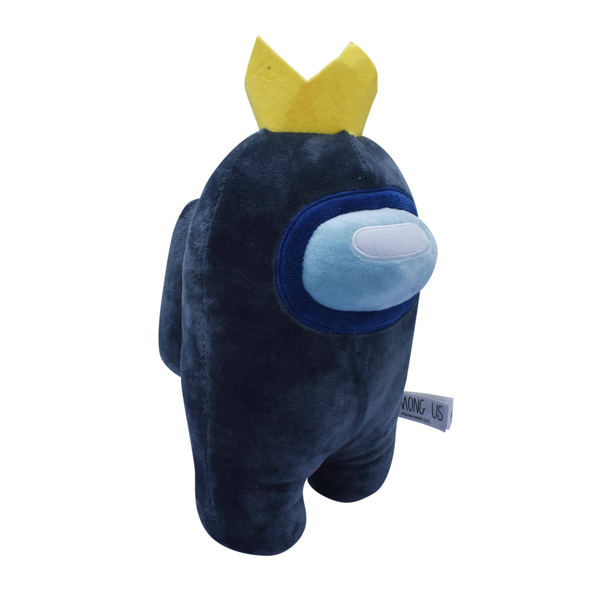 Alt View 1. Just Toys LLC - Among Us 7 Inch Plush | Black Crewmate w/ Crown - Black.