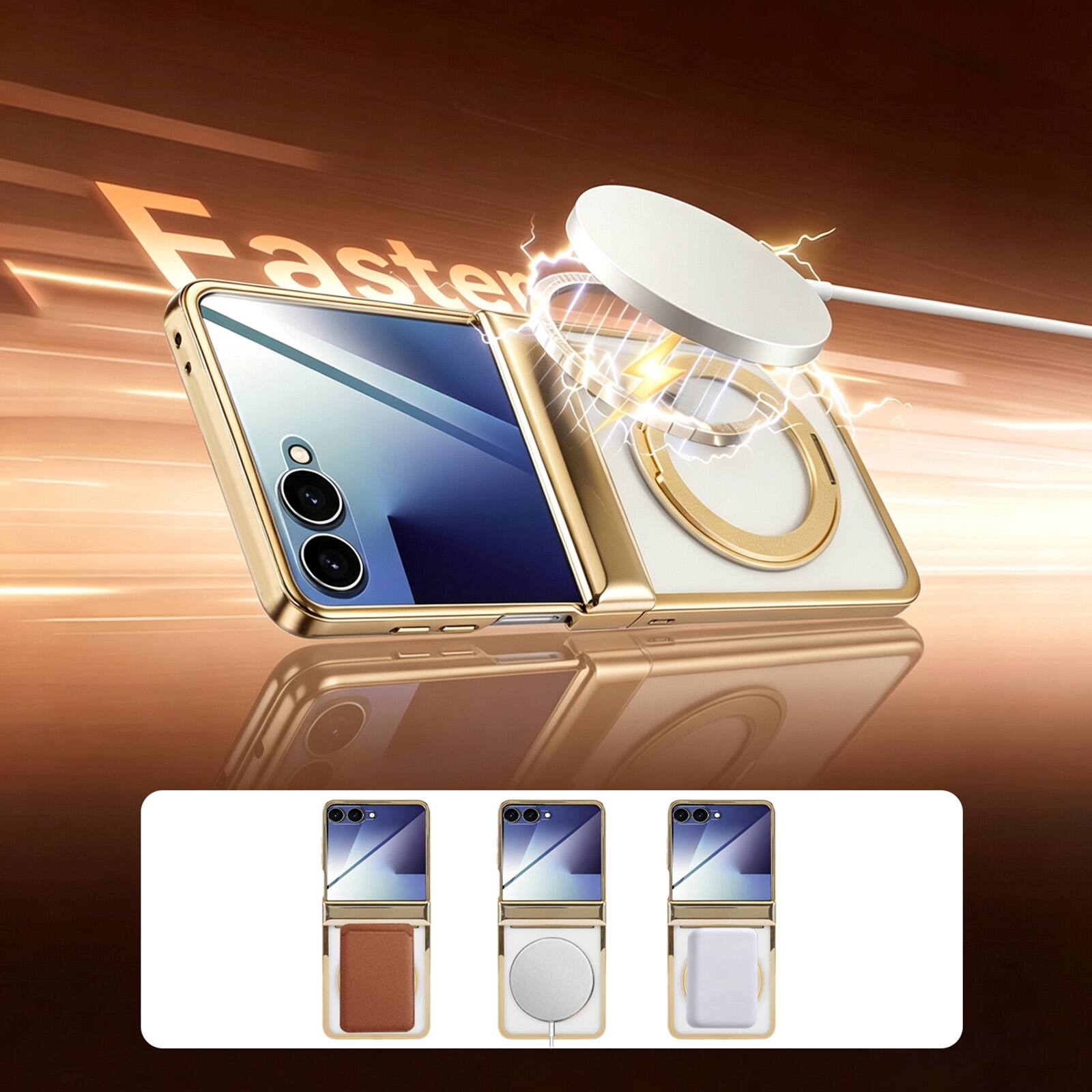 Dteck Electroplated Frame Case for Samsung Galaxy Z Flip8 with ...
