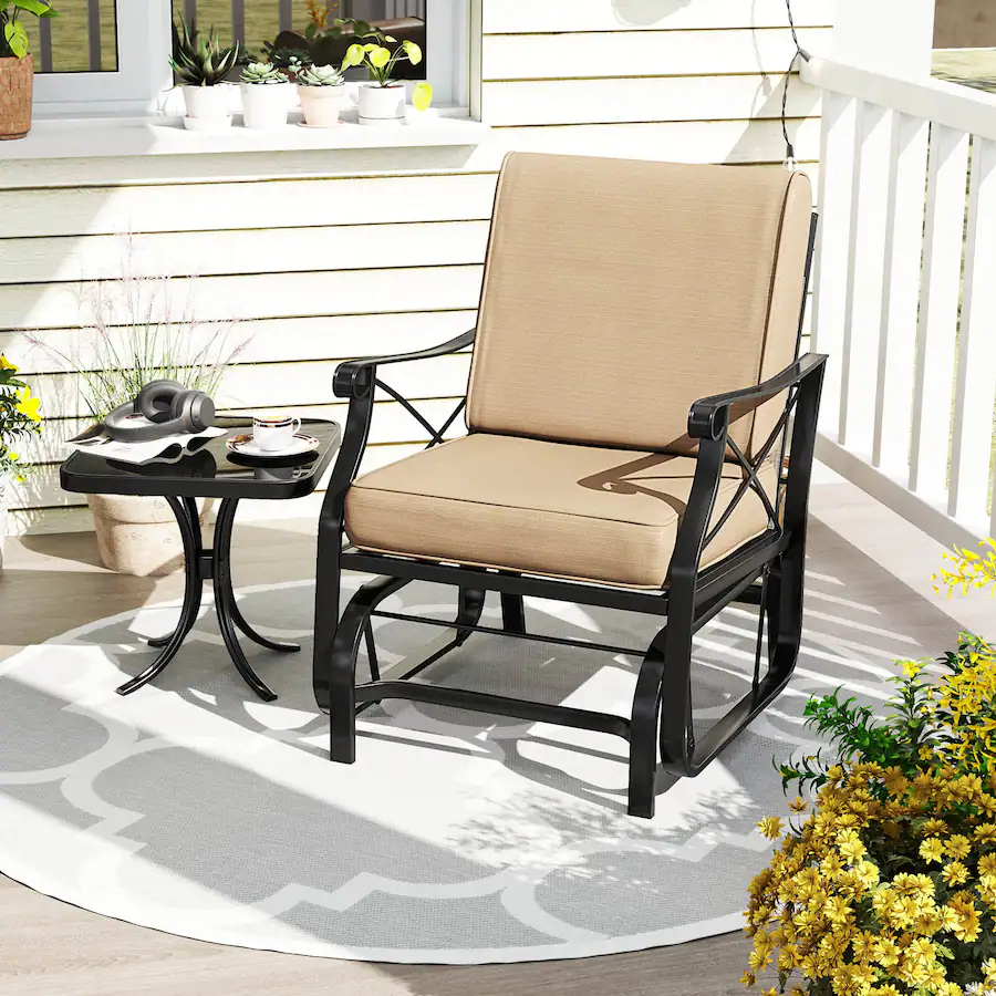Costway 2 PCS Outdoor Glider Rocking Chair Patio Gliding Chair ...