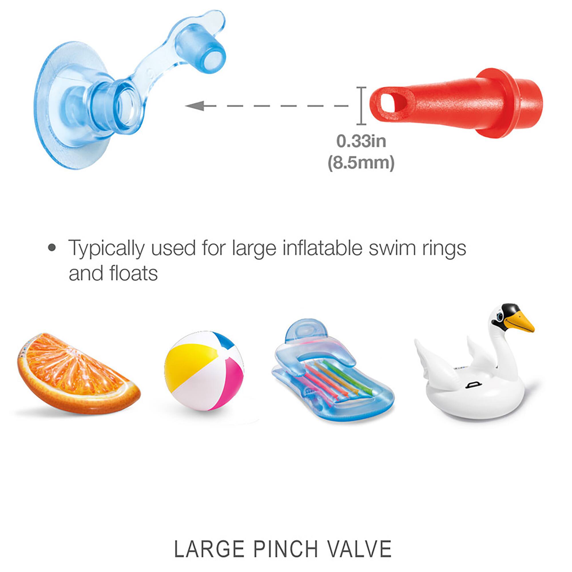 0.33in (8.5mm) Typically used for large inflatable swim rings and floats LARGE PINCH VALVE