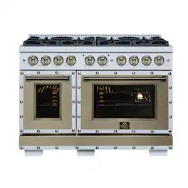 Forno Appliances - Valente 48" Dual Fuel Range - White