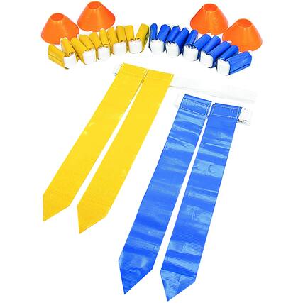 Front. SKLZ - SKLZ 10-Man Flag Football Set - Blue/Yellow - Blue/Yellow.