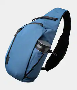 ALPAKA - Crossbody Sling Bag 7.5L (Right Shoulder) for Men, Fits 11" Tablet, Phone Sleeve, Bottle Pocket, Luggage Pass-Through - Blue Axoflux 210D