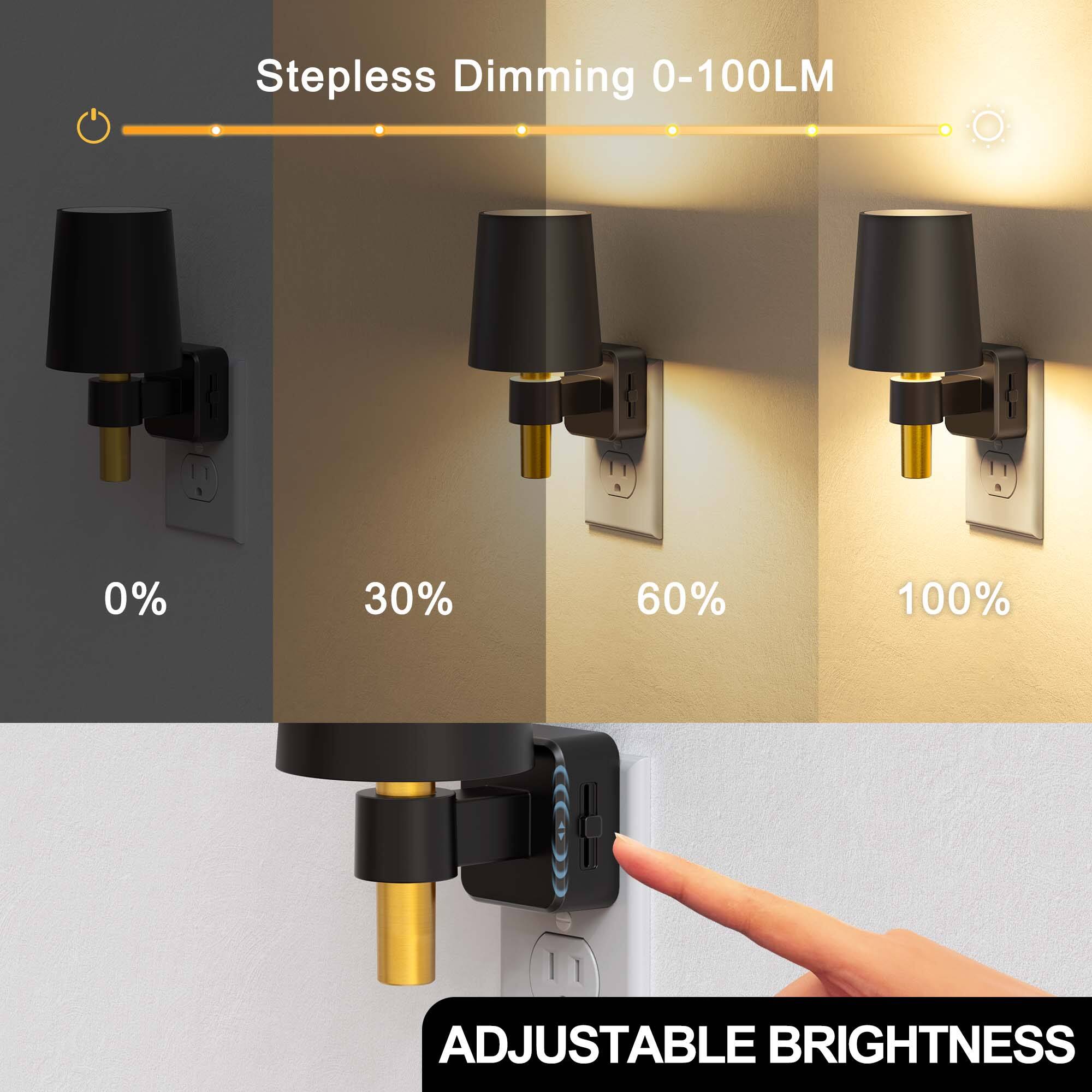 Stepless Dimming 0-100LM  
0%  
30%  
60%  
100%  
ADJUSTABLE BRIGHTNESS