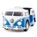 Front. Costway - Costway 12V Licensed Volkswagen Ride-on Bus with Cup Holder, LED Headlights, Music & Horn - Blue.