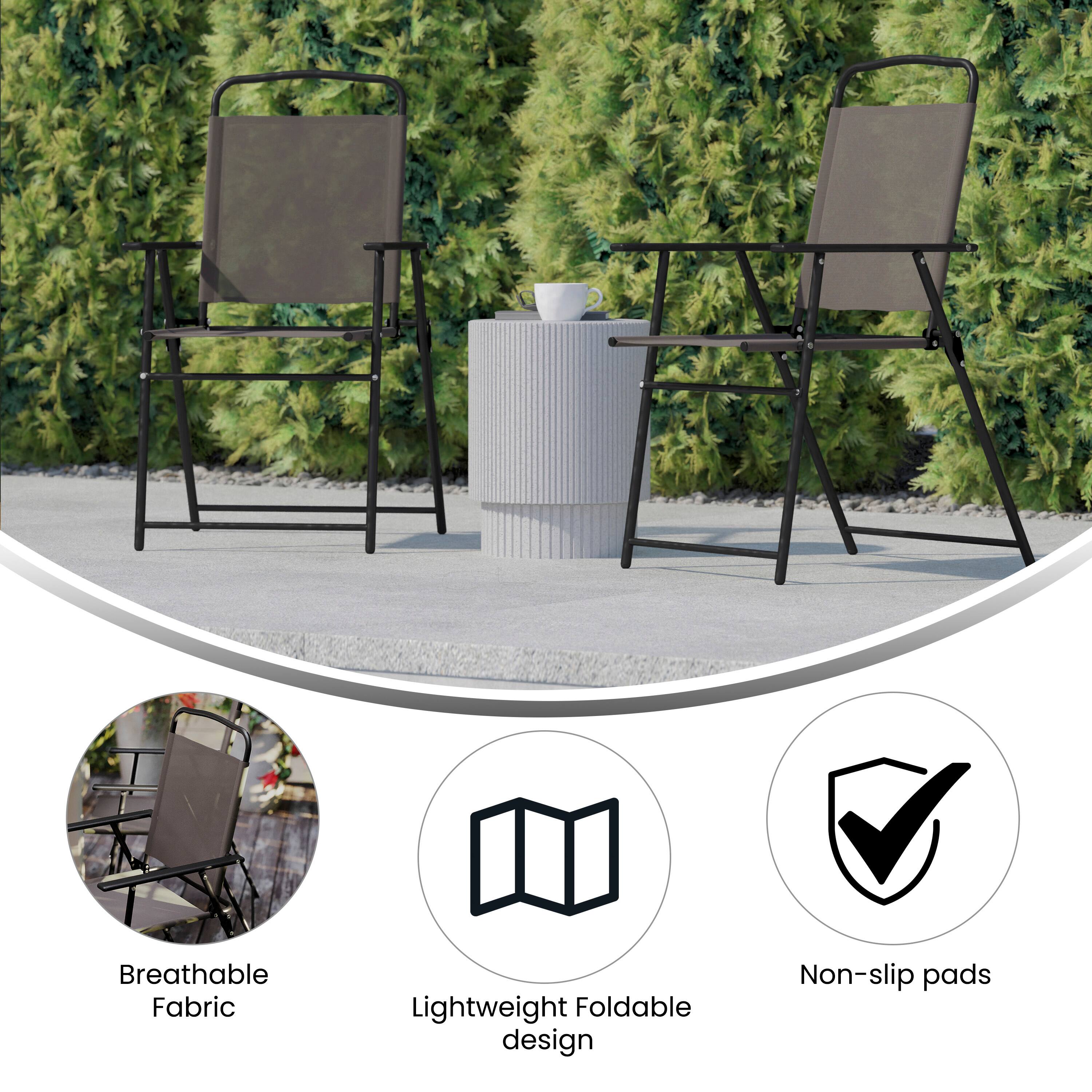 Breathable Fabric  
Lightweight Foldable design  
Non-slip pads