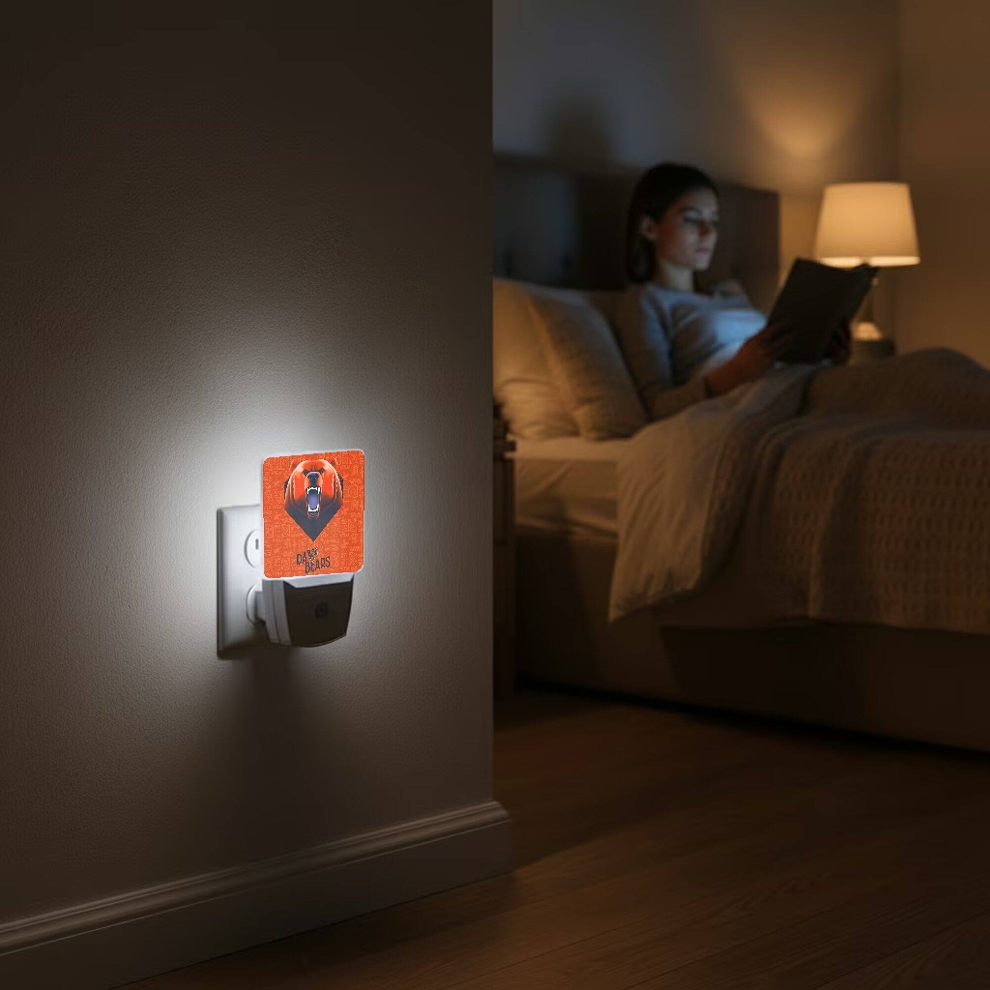 Alt View 3. Keyscaper - Chicago Bears 2024 Illustrated Limited Edition Nightlight Two-Pack - Multicolor.