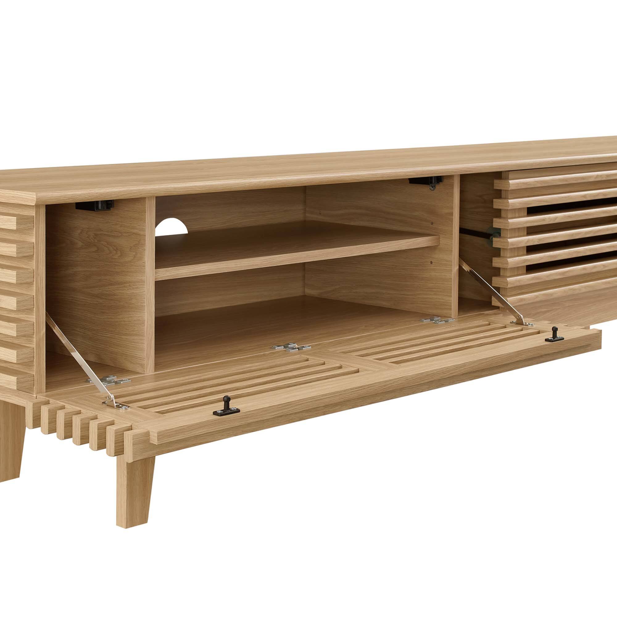 Alt View 4. Modway - Render 71" TV Stand by Modway - Oak.