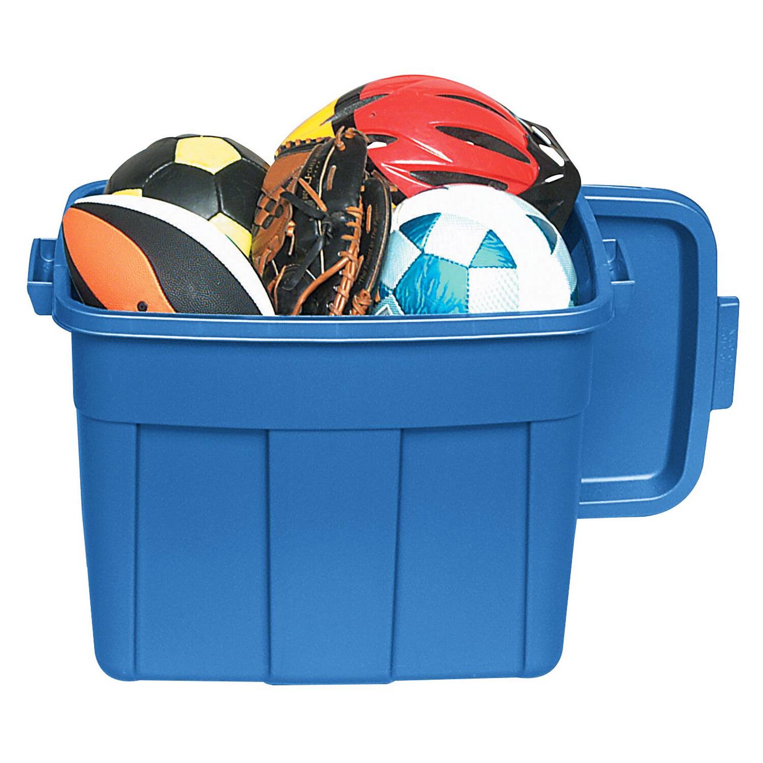 Alt View 8. RubberMaid - Rubbermaid Roughneck Tote 18 Gallon Storage Container, Heritage Blue (6 Pack) - Heritage Blue.