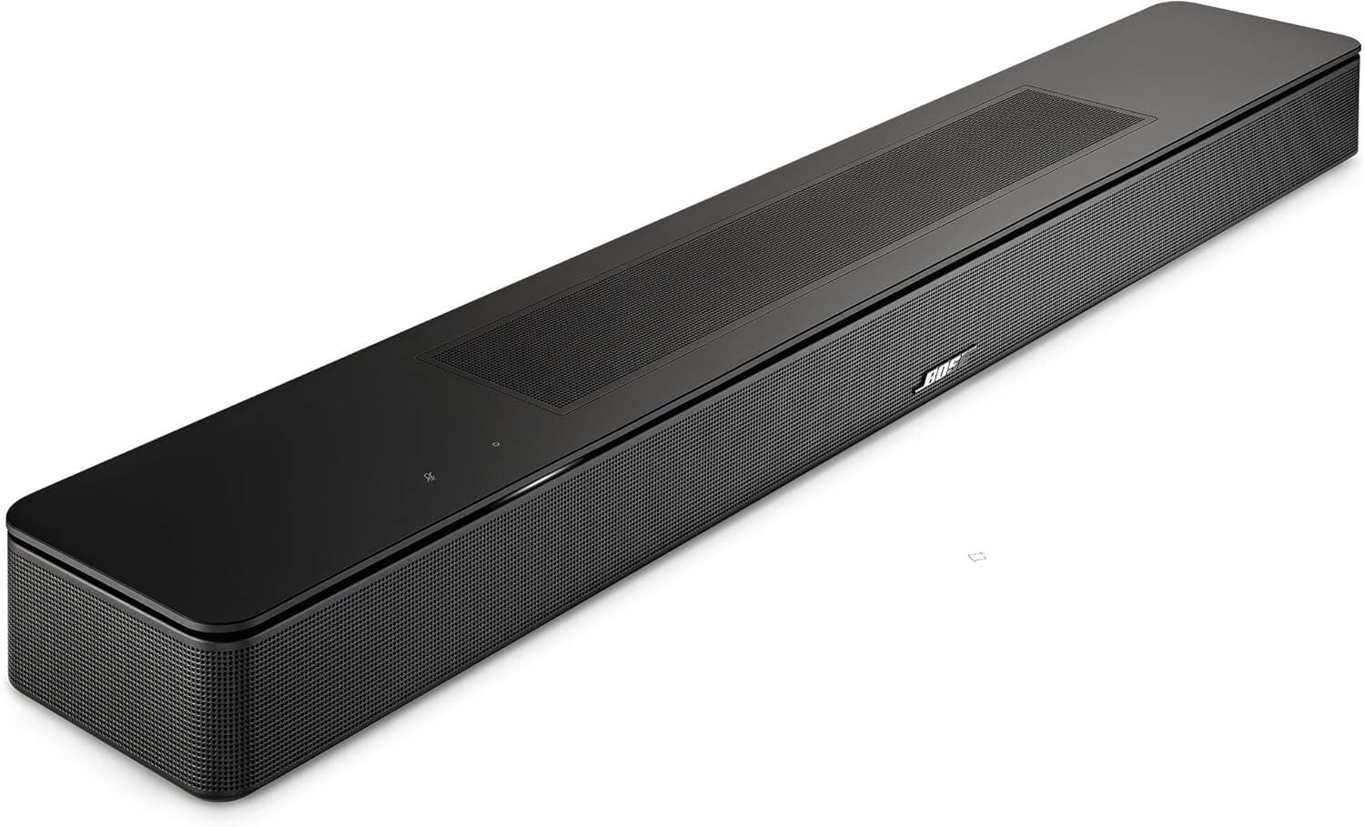 Left. Bose - Bose Smart Dolby Atmos Soundbar Bundle with Aux Cable, Mounts, All-in-One Soundbar for TV (Black) - Black.