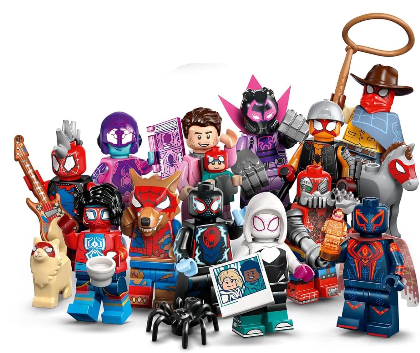 Front. LEGO - LEGO Spider-Man Across the Spider-Verse Collectible Minifigures Complete Set of 12 - 71050 (SEALED).