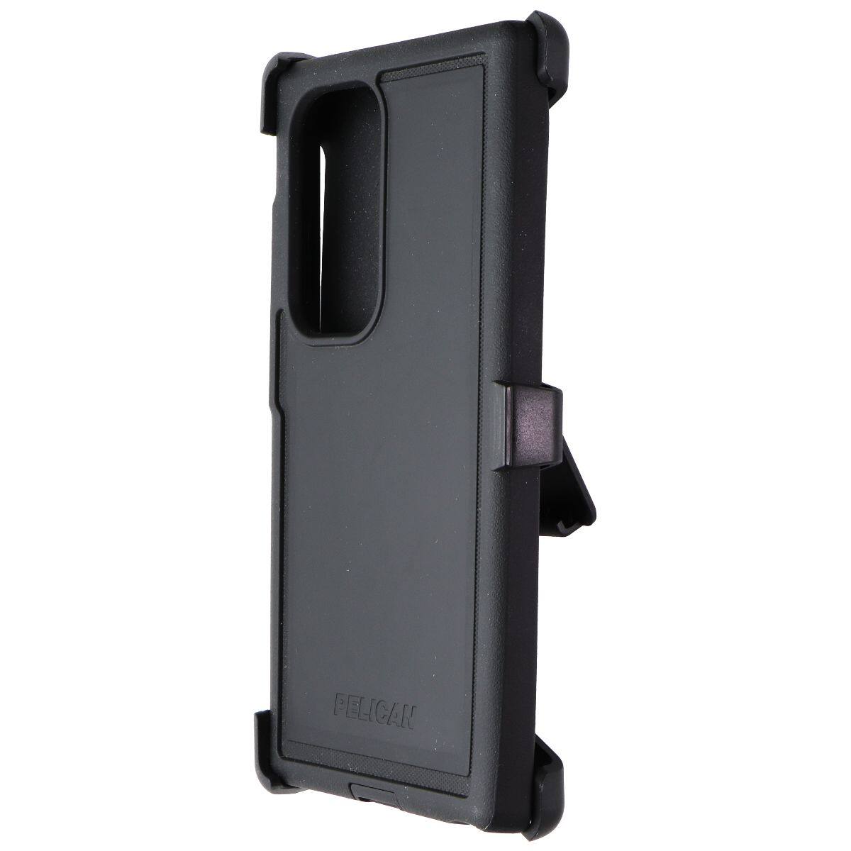 Front. Pelican - Pelican Voyager Case and Belt Clip Holster for Samsung Galaxy S24 Ultra - Black - Black.