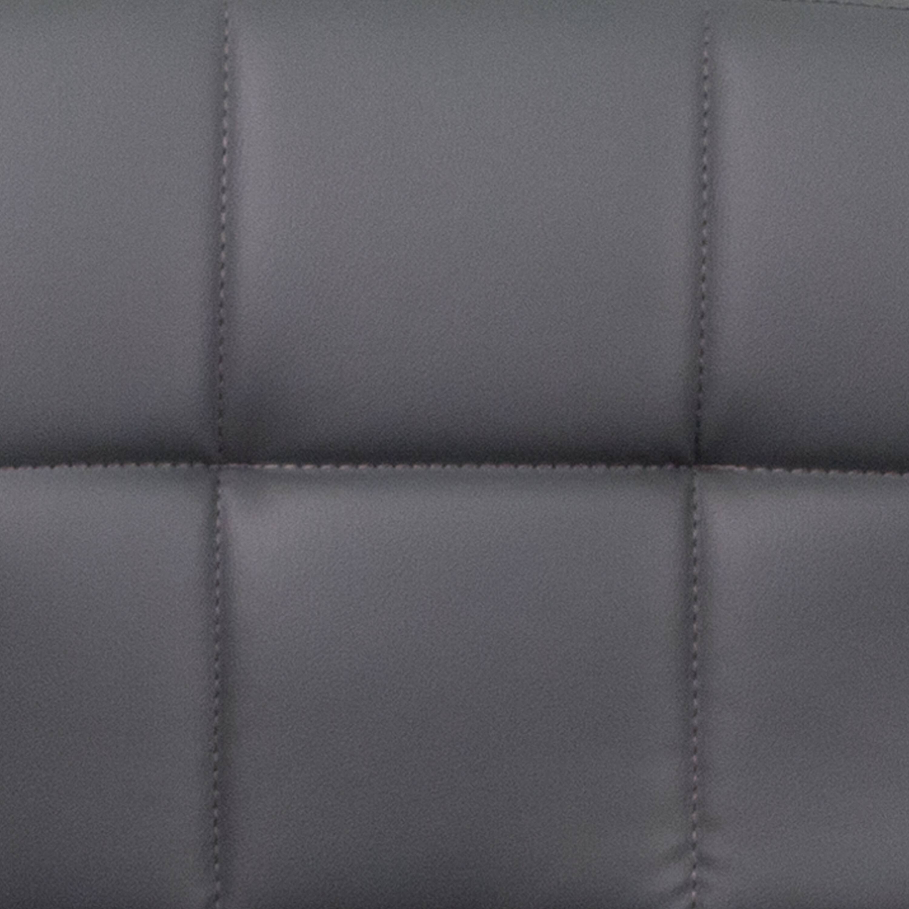 Alt View 10. Emma + Oliver - Contemporary Quilted Vinyl Adjustable Height Barstool with Arms - Gray.