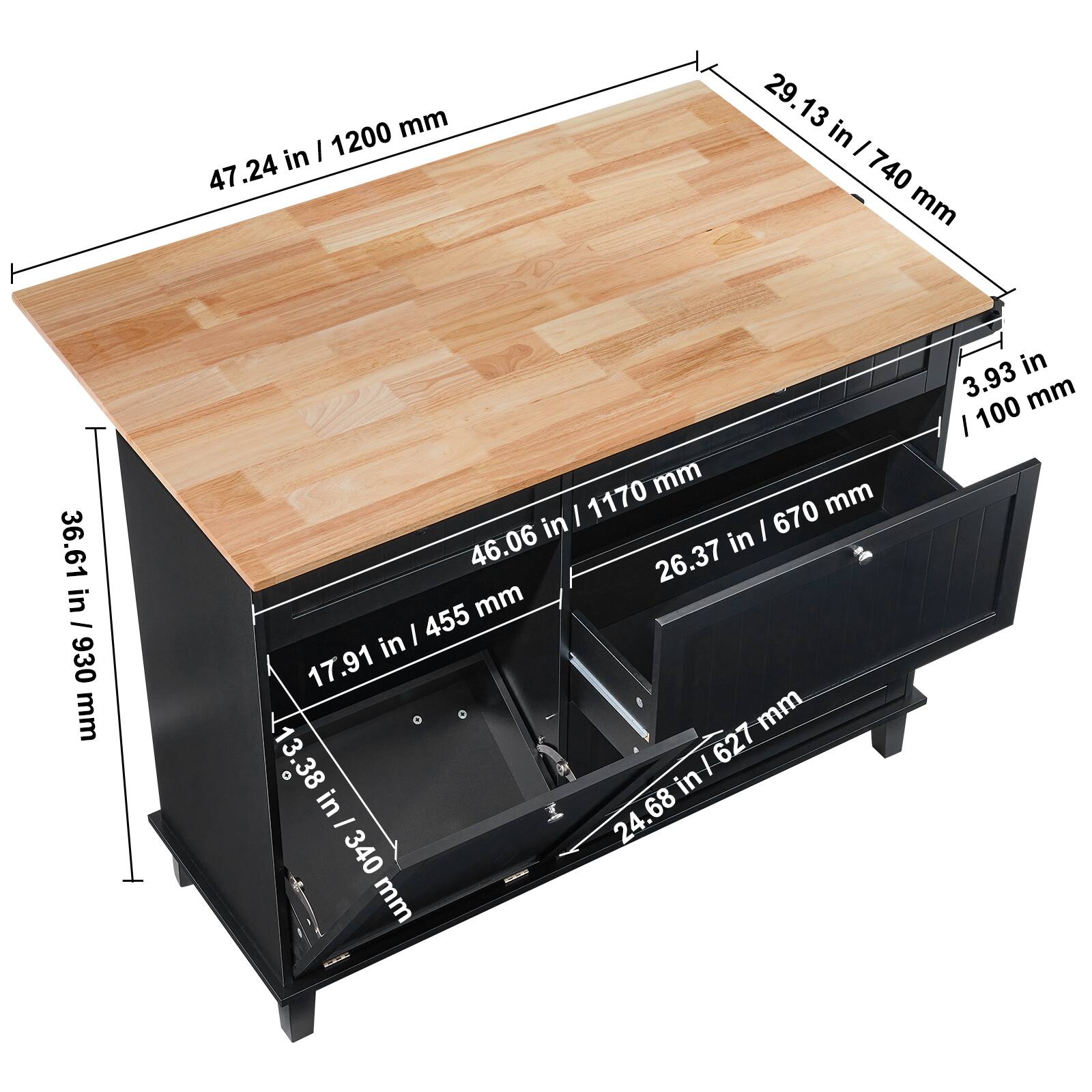 1200 mm in 47.24
29.13 in 740 mm
36.61 in 930 mm
1170 mm in 670
46.06 in 26.37
455 in 17.91
13.38 13
627 38
24.68 68 - 340 mm
3.93 mm 100