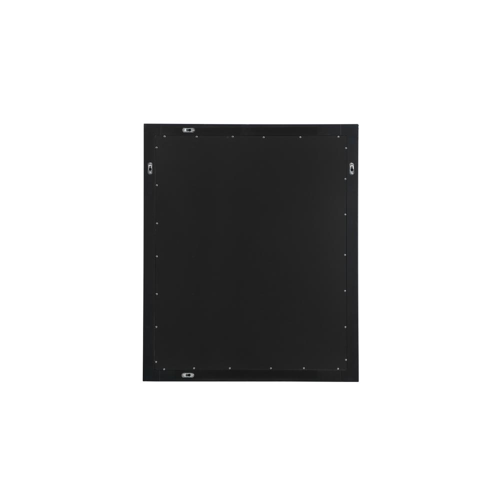 Angle. Elegant Decor - Aqua vanity mirror 30x36 inch in black - Black.