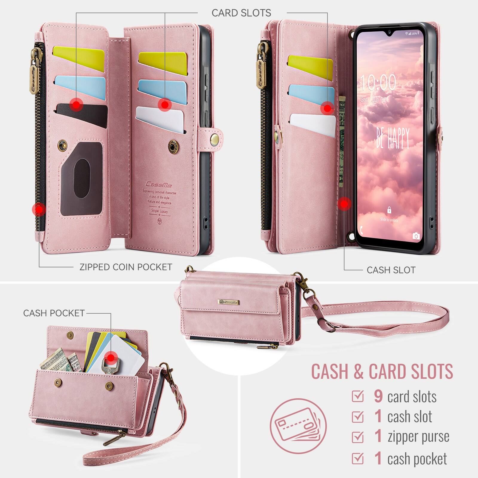 CARD SLOTS

TAI 3

10:00

D

HAPEY LLC

CM

Sa ead Senie EA

&

te

a

agn

Sepe

Sova

ZIPPED COIN POCKET

CASH SLOT

CASH POCKET

CASH & CARD SLOTS

9 card slots

1 cash slot

1 zipper purse

1 cash pocket