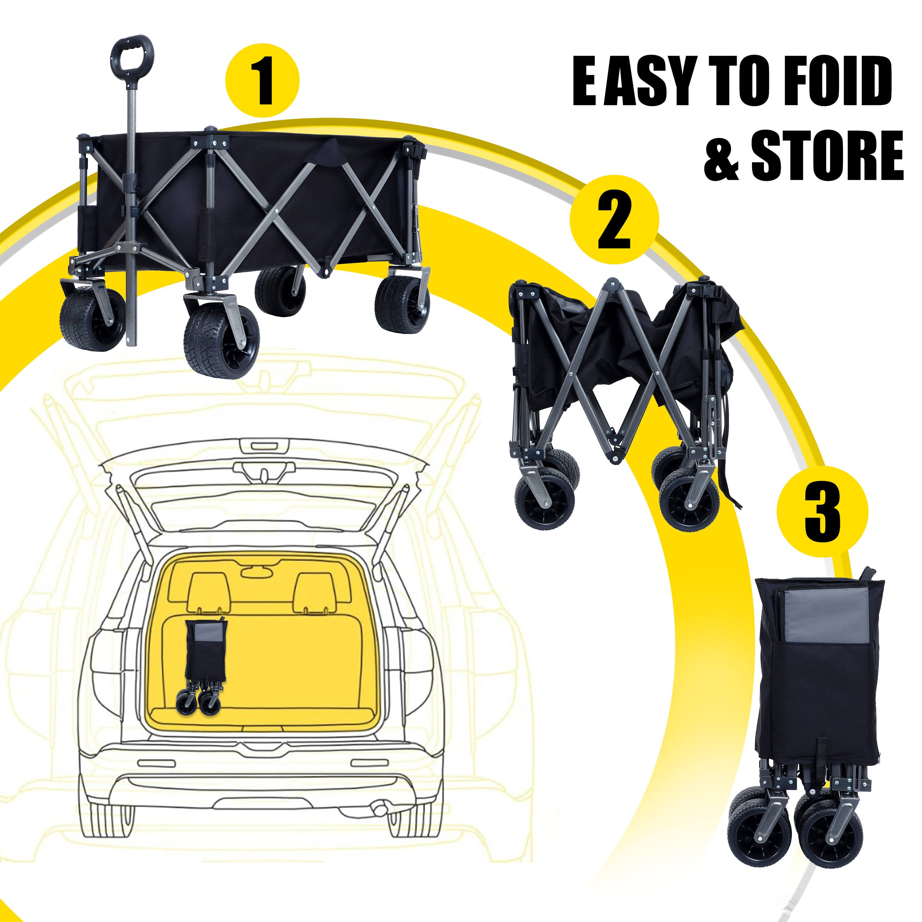 1. EASY TO FOLD & STORE  
2.  
3.