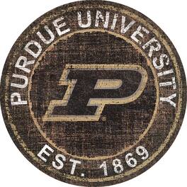 Fan Creations - Purdue Boilermakers 24'' Round Heritage Logo Sign - Multicolor