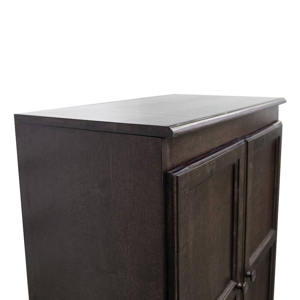 Alt View 1. Concepts in Wood - Multi use Storage Cabinet 5 Shelves Espresso Finish - Brown.