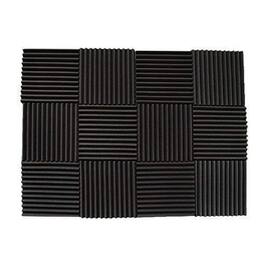 Stock Preferred - 12" x 12" x 1" Acoustic Foam Panels-24Packs - Black