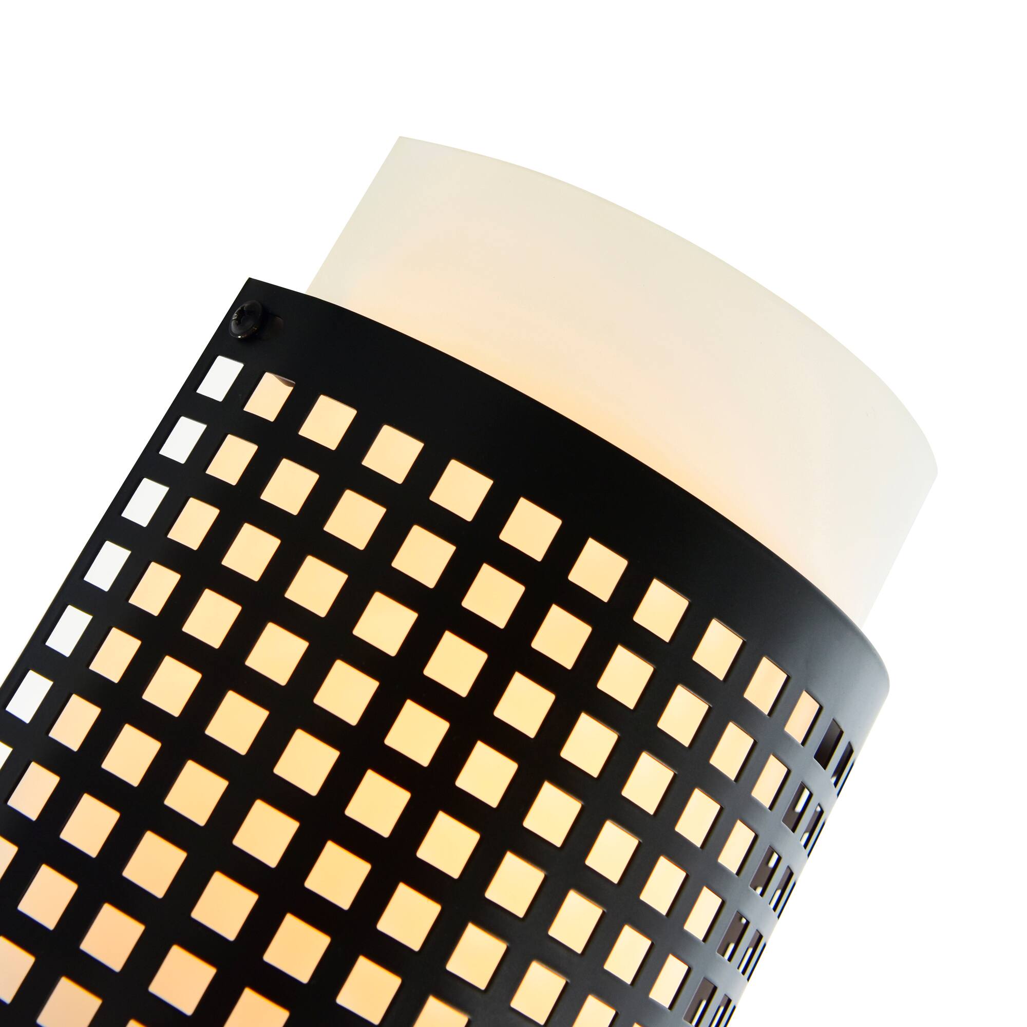 Alt View 1. CWI Lighting - Checkered 2 Light Wall Sconce With Black Finish - Black.