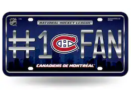 Rico Industries - Montreal Canadiens #1 Fan Metal License Plate Tag - Number One! Let's Go - Multi