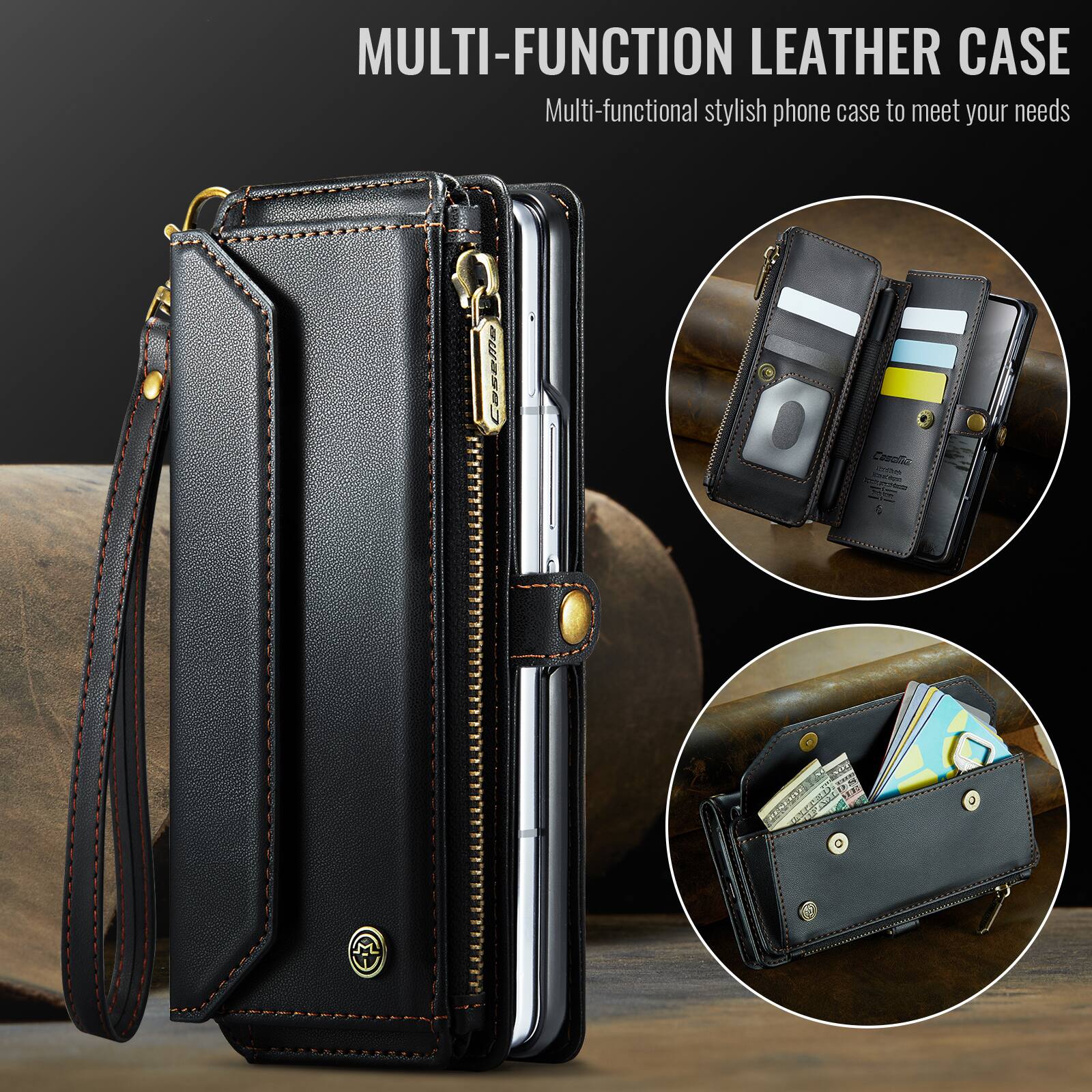 MULTI-FUNCTION LEATHER CASE  
Multi-functional stylish phone case to meet your needs