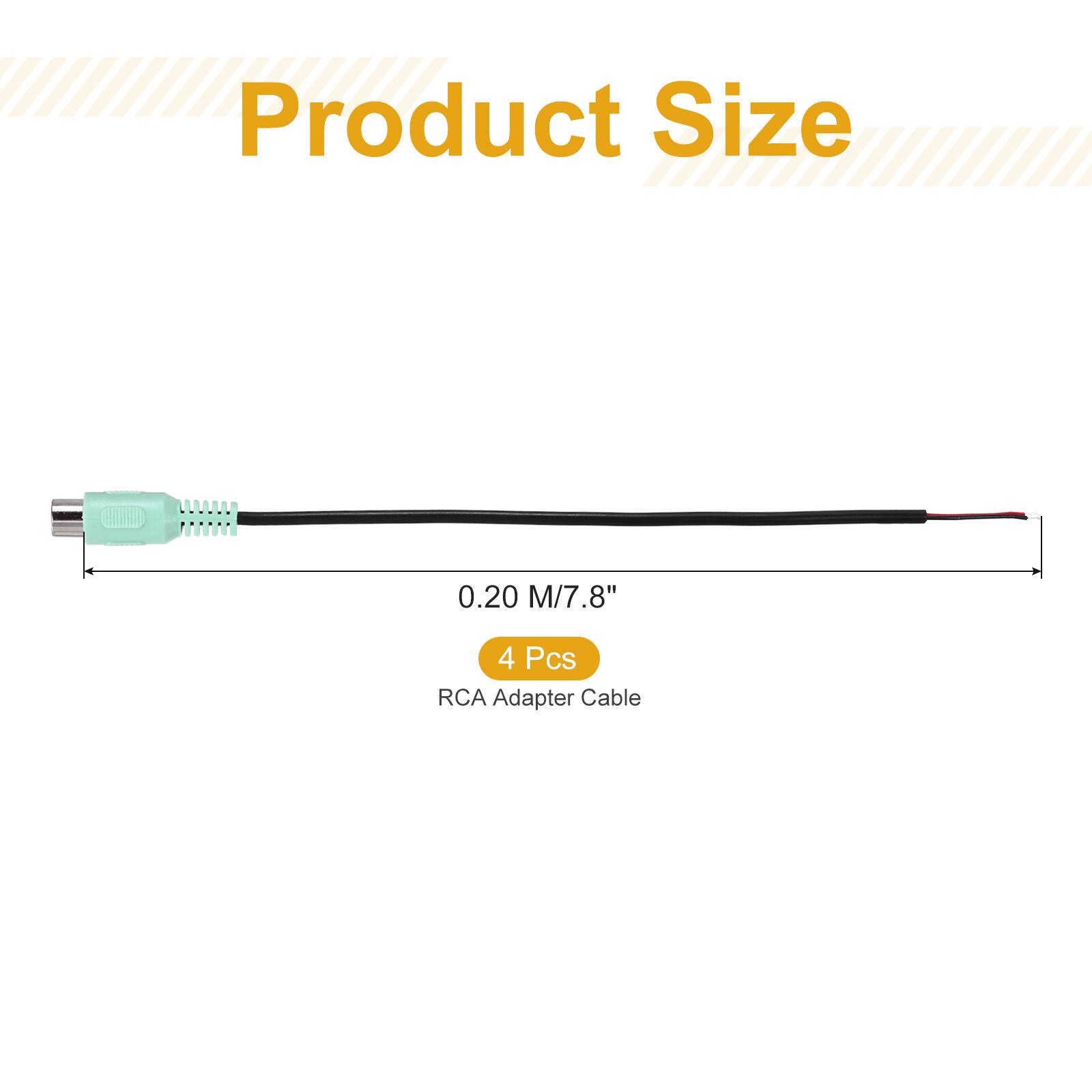 Product Size: 0.20 M/7.8"  
4 Pcs RCA Adapter Cable