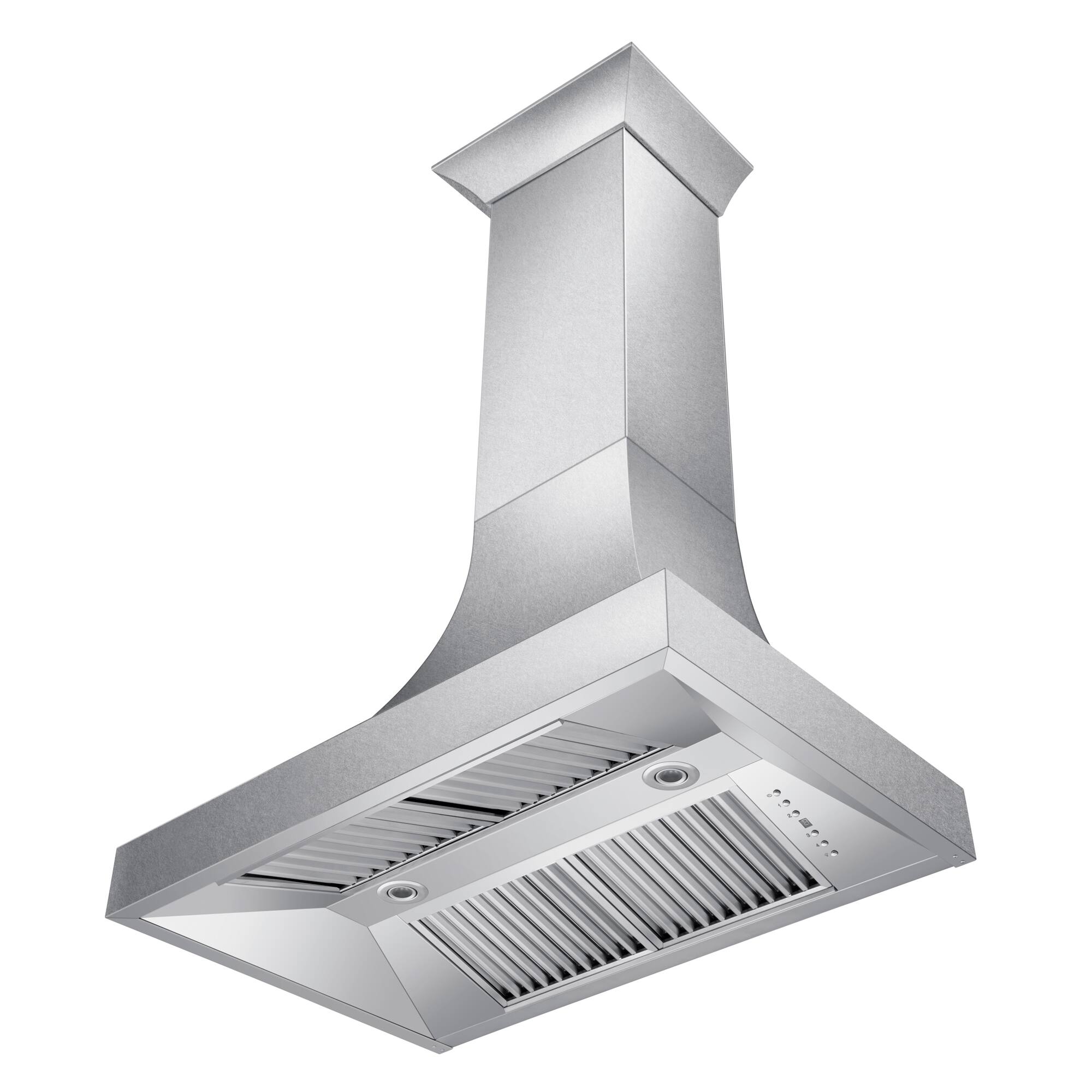 Alt View 1. ZLINE - ZLINE 36 in. Designer Series Satin Stainless Steel Ducted Wall Range Hood (8632S-36) - Satin Stainless Steel.