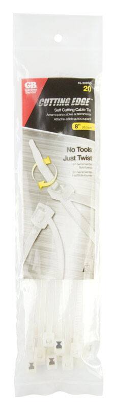 45-3065C GB Gardner 20 Gender  
CUTTING EDGE Self Cutting Cable Tie  
Amarra para cables autocortante  
Attache-cable autocoupant  
8" 20.3cm  
No Tools Just Twist