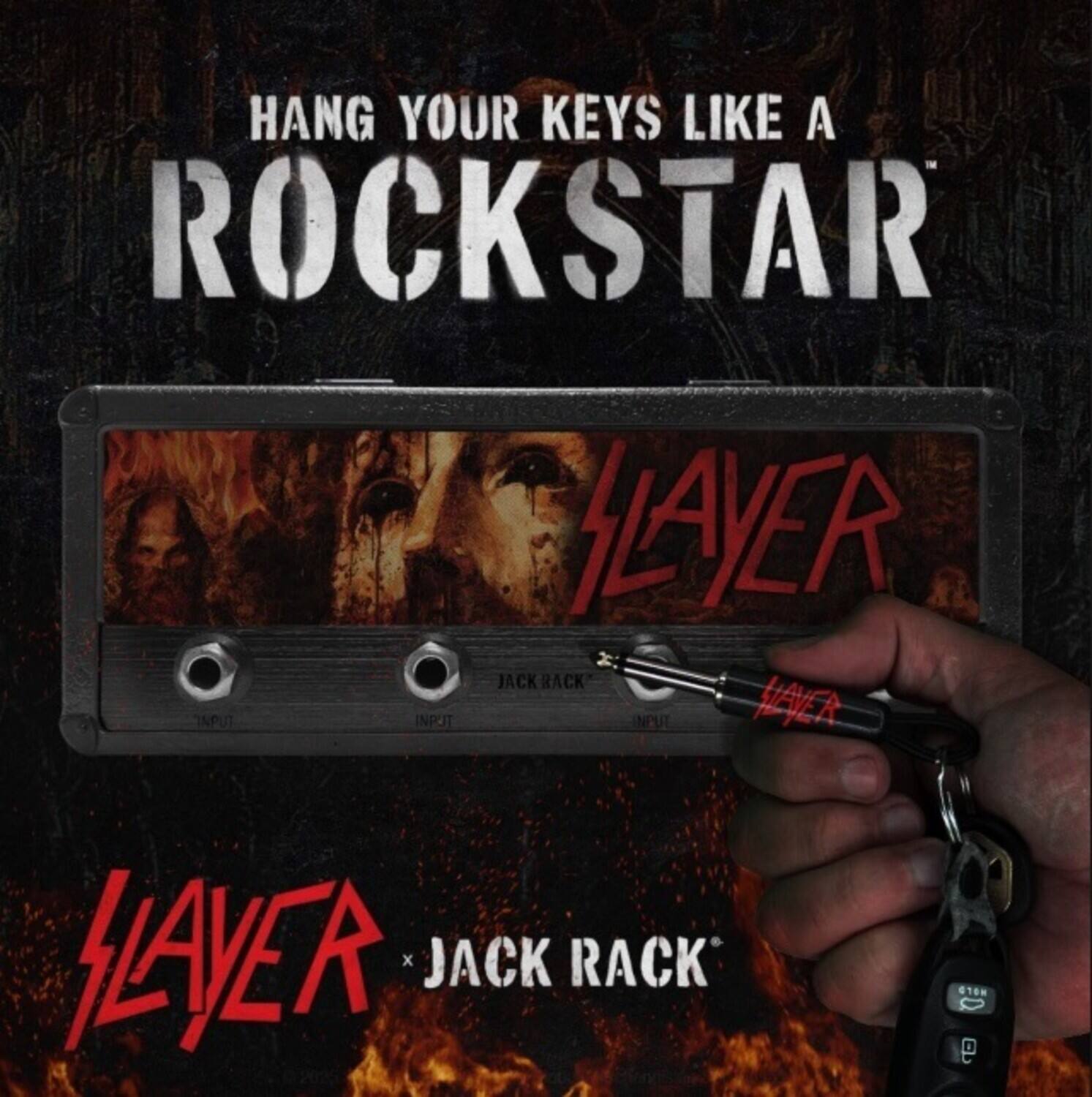 HANG YOUR KEYS LIKE A ROCKSTAR  
SLAYER JACK RACK