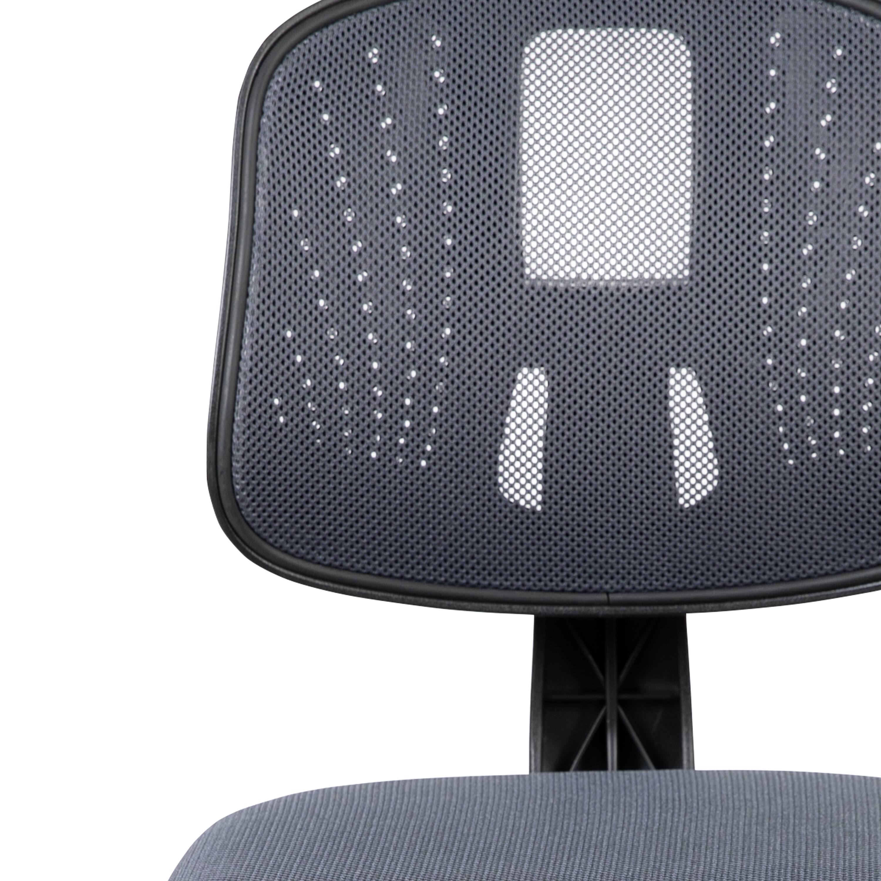 Alt View 10. Emma + Oliver - Mid-Back Mesh Swivel Task Office Chair with Pivot Back - Gray.