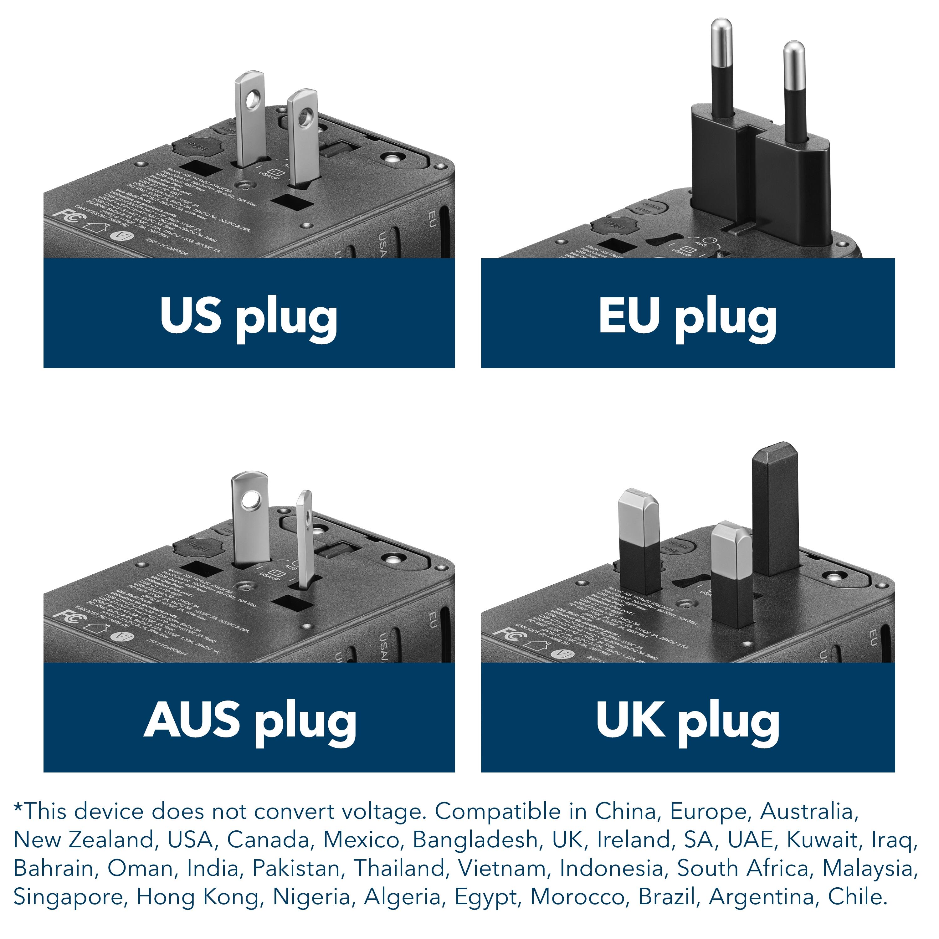 US plug USA
EU plug EU
AUS plug Australia
UK plug UK