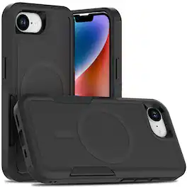UUCOVER - Magnetic Case for iPhone 17e / iPhone 16e ,Shockproof TPU+PC Case Compatible with Mag Safe Back Cover for iPhone 16e/17e - Black