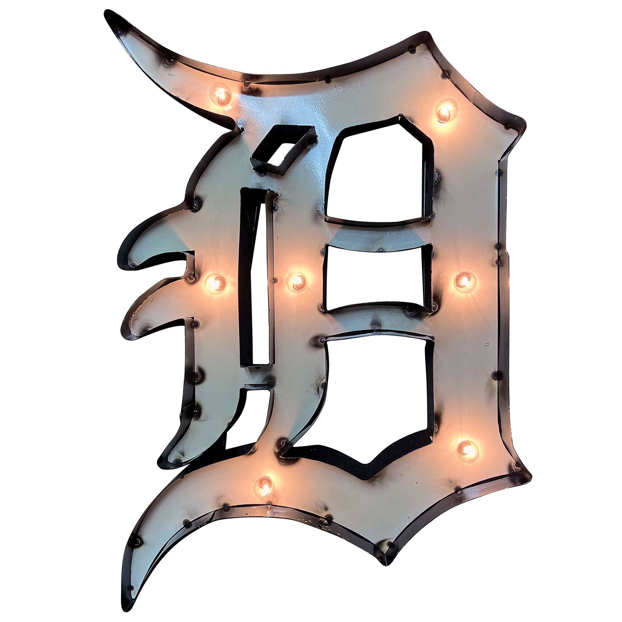 Front. Imperial - Detroit Tigers 18'' x 25'' Logo Recycled Metal Sign - Multicolor.