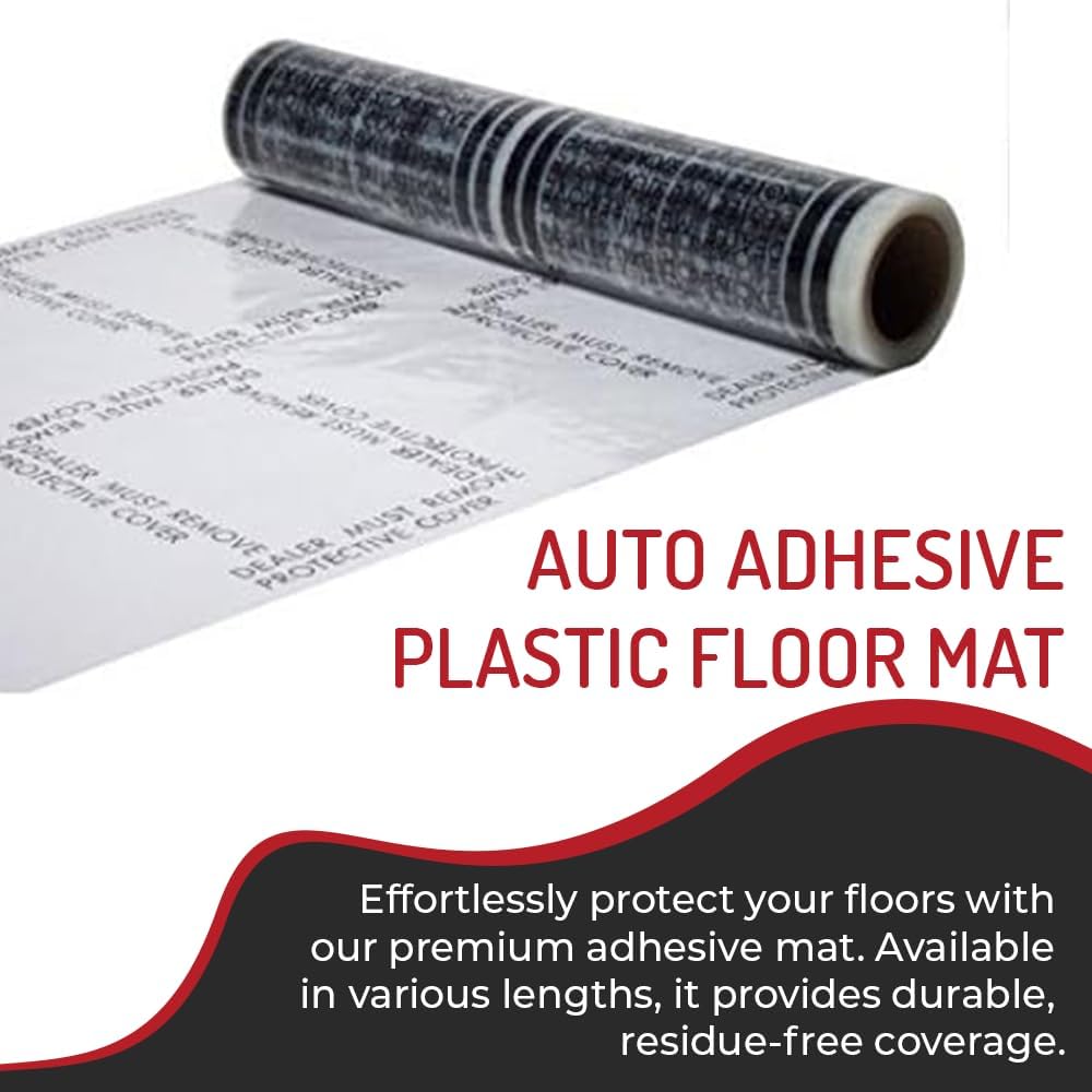 Dazzling Pops Hi tech Auto Adhesive Plastic Floor Mat 4 Mil Perforated ...