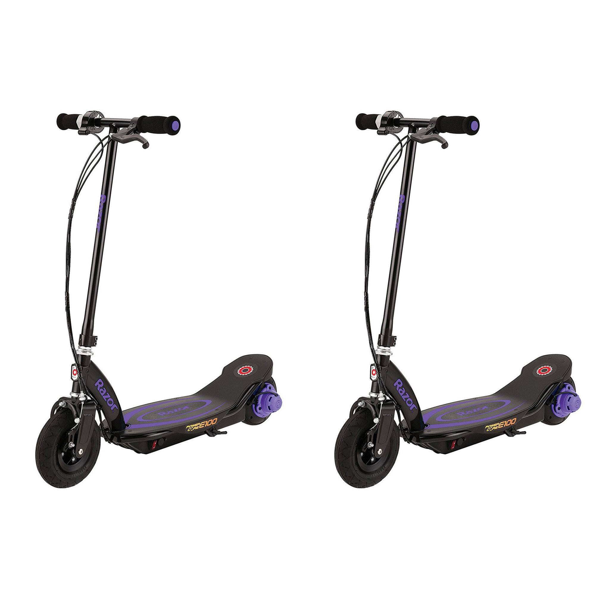 Razor - Power Core E100 Electric Scooter, Purple (Certified Refurbished) (2 Pack) - Black price history on PriceWatchPro