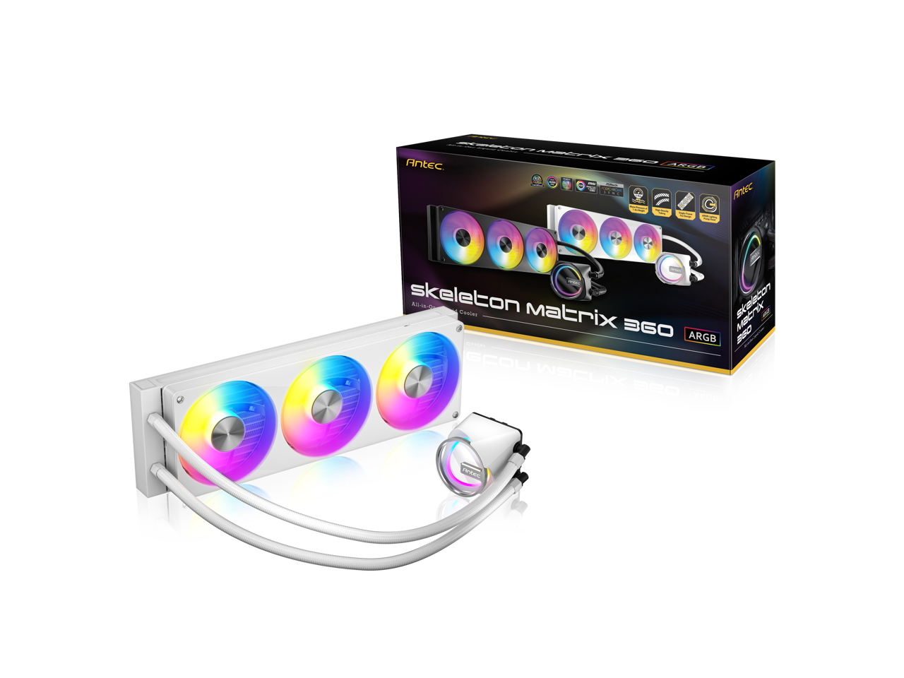 Antec.

- THE
- skeleton AM-in-O skeleton Cooter Matrix Matrix 360 ARGB 3GO Choker GFOU Matrix BEO COME ARGB