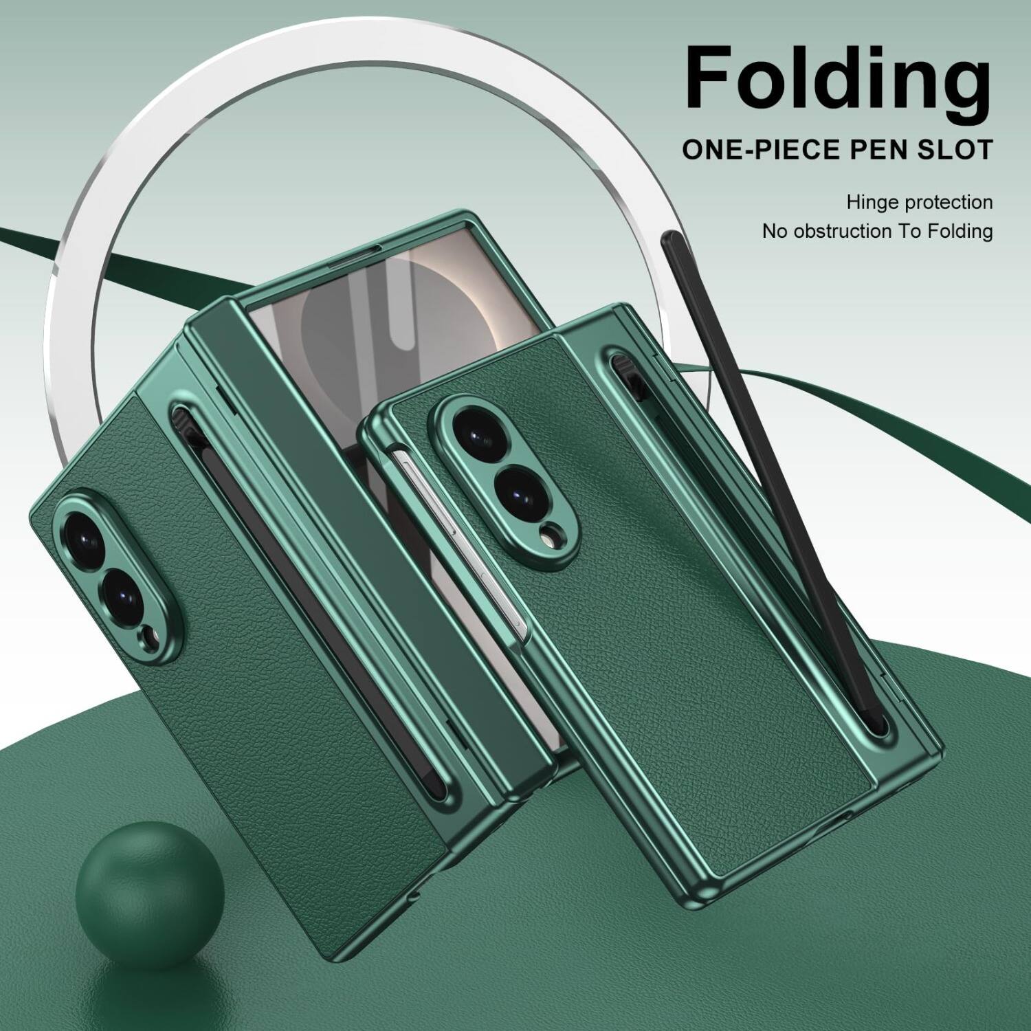 Folding  
ONE-PIECE PEN SLOT  
Hinge protection  
No obstruction to folding