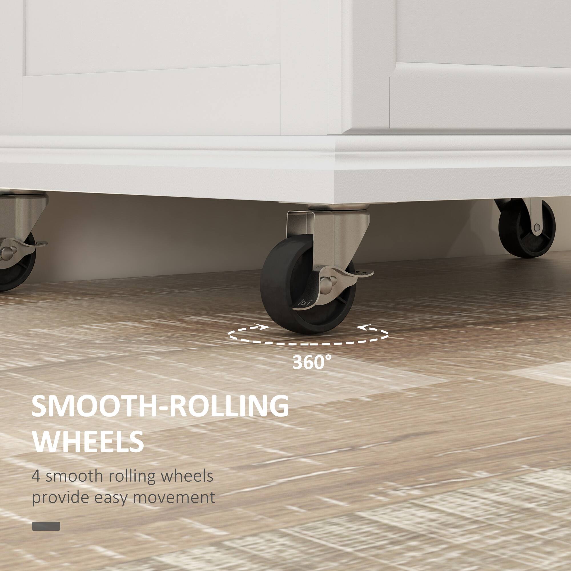 360°

SMOOTH-ROLLING WHEELS

4 smooth rolling wheels provide easy movement