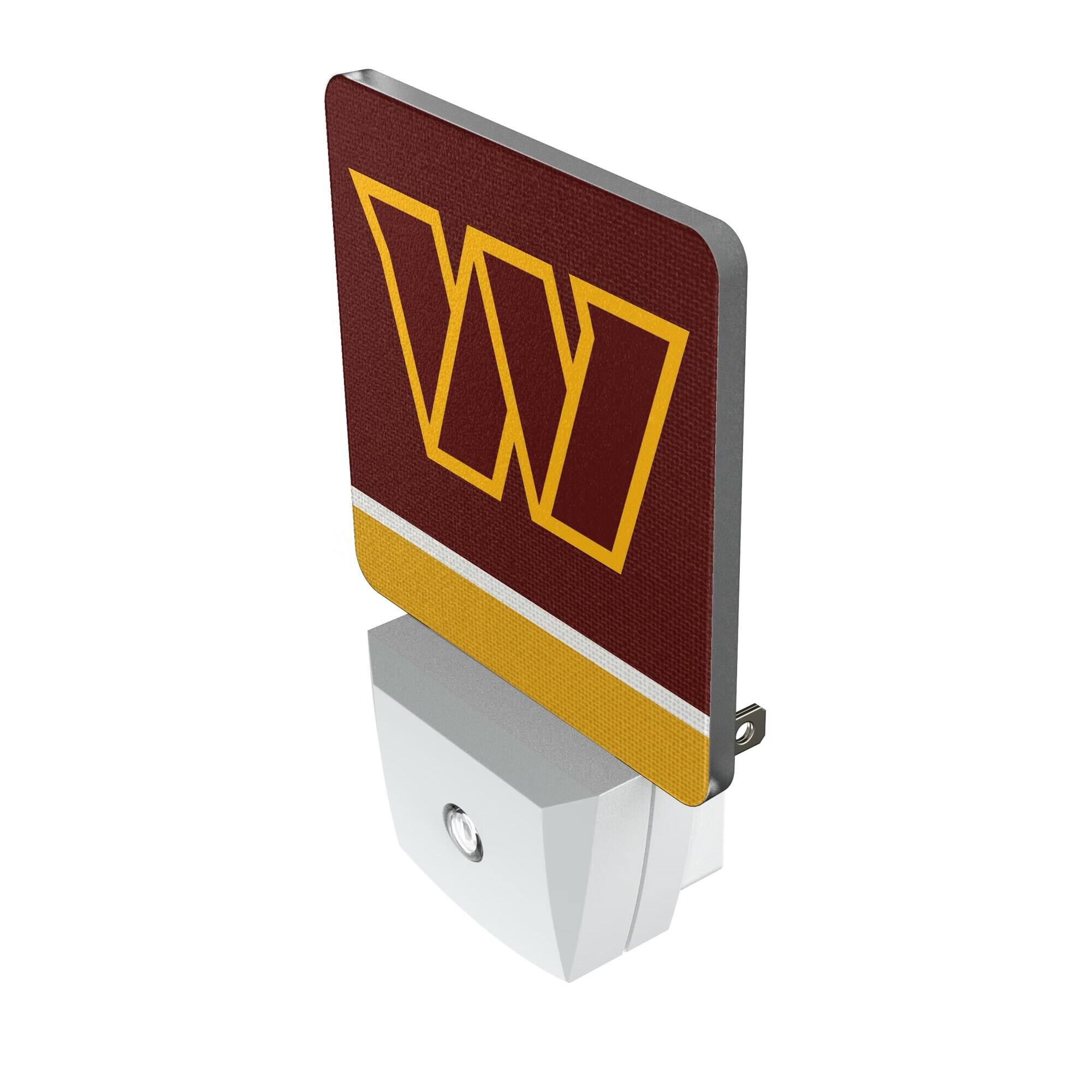 Alt View 1. Keyscaper - Washington Commanders Stripe Design Nightlight 2-Pack - Multicolor.