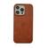 Left. LUMAZI - Handmade, Full Grain Leather, MagSafe iPhone 16 Pro Max Case - Sienna.
