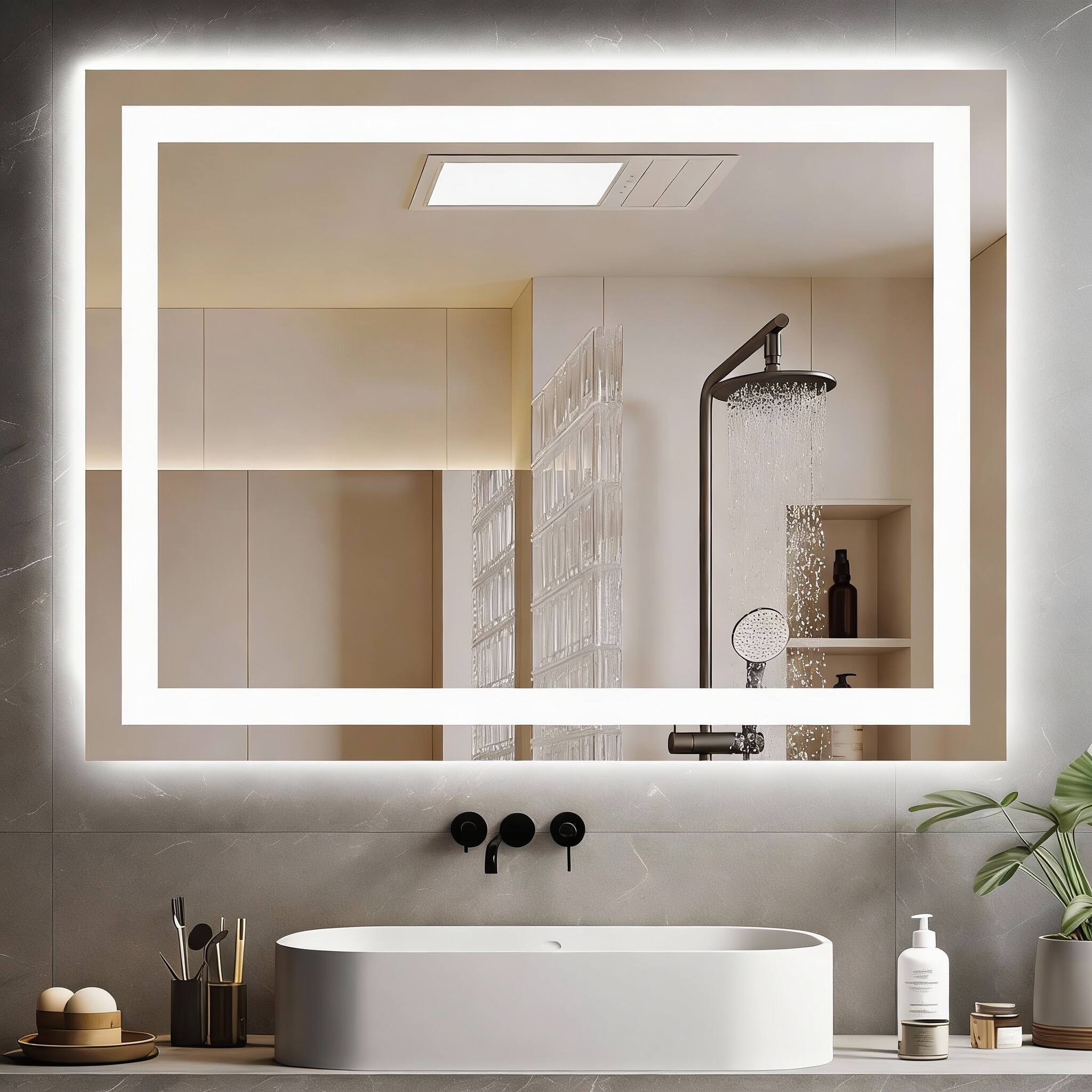 Led Bathroom Mirror (3 Light Modes) 40"L x 30"W