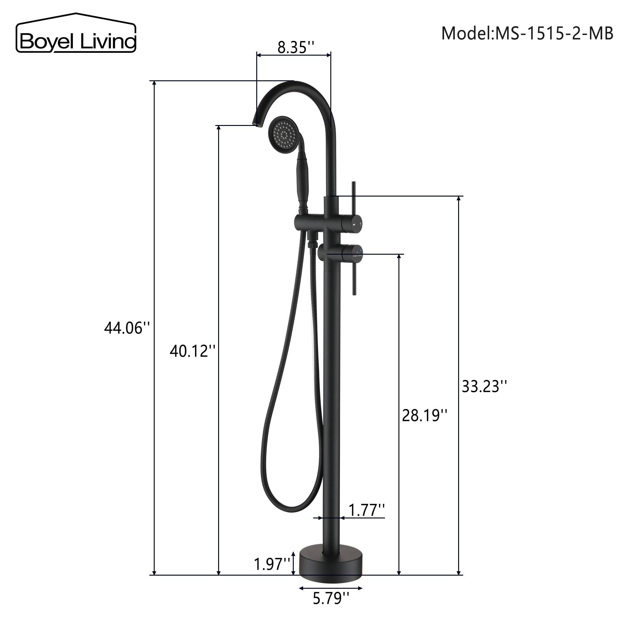 Boyel Living Model:MS-1515-2-MB 8.35" 44.06" 40.12" 33.23" 28.19" 1.77" 1.97" 5.79"