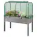 Front. Costway - Wood Raised Garden Bed with Greenhouse Cover Mini Portable Greenhouse Kit - Green + Gray.