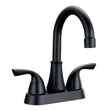 Front. Bothwa Home - Bothwa home Bathroom Faucet For bathroom Sink With Two Handles - Matte Black.