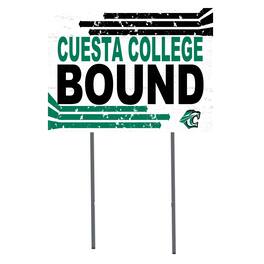 Jardine - Cuesta College Cougars 18" x 24" Bound Yard Sign - White