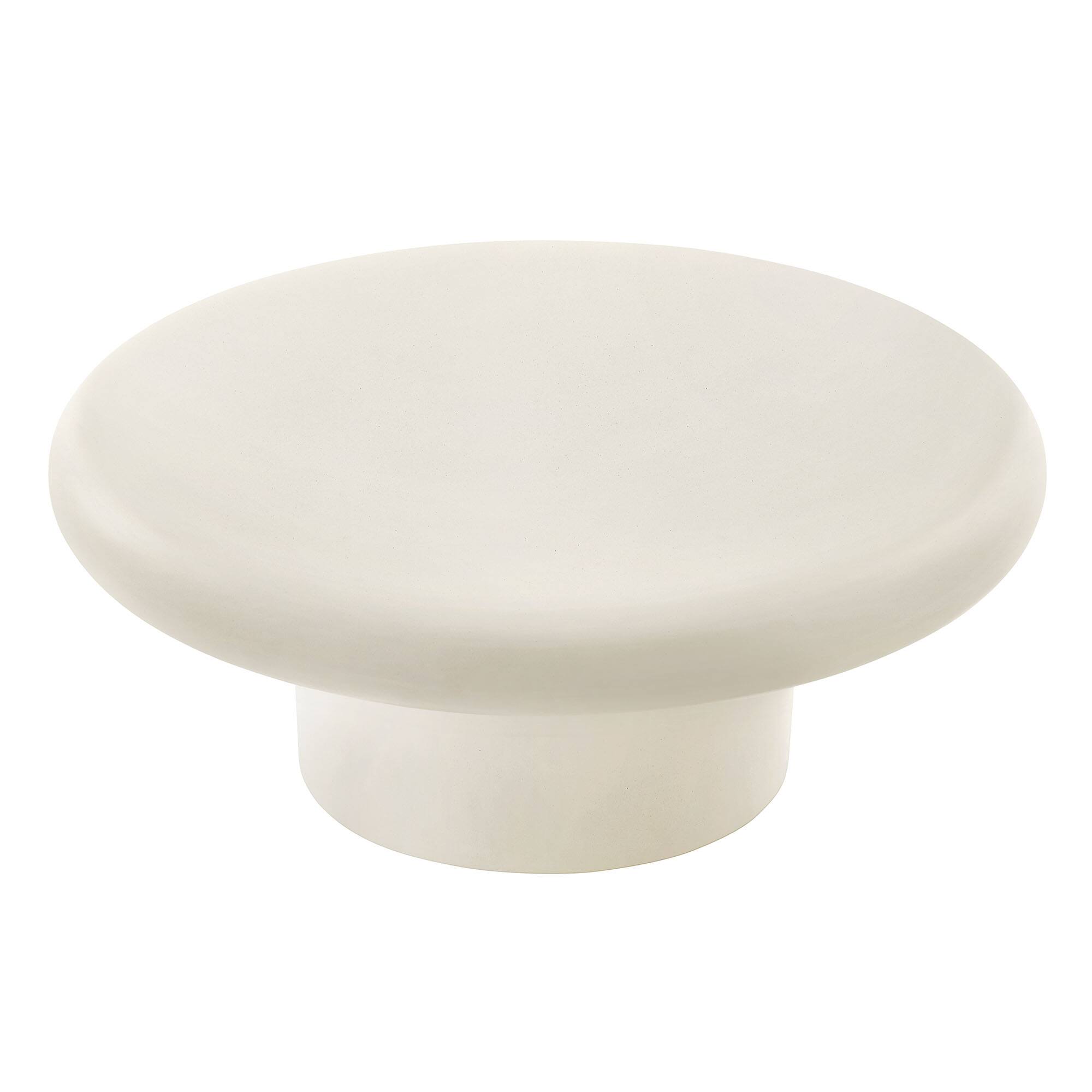 Alt View 4. Modway - Argos Indoor - Outdoor Patio Concrete Round Coffee Table by Modway - White.