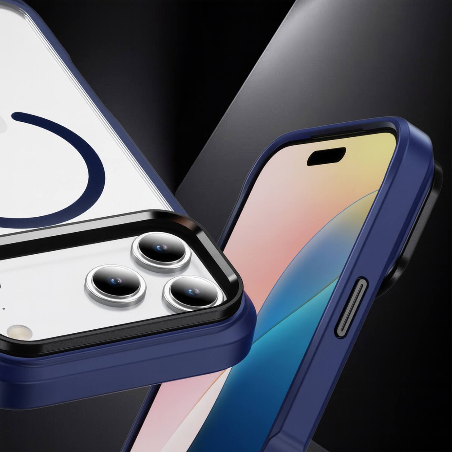 Alt View 1. SaharaCase - Apple iPhone 17 Pro Max Kickstand Case | Compatible with Magsafe  | Pro Shield Design | Raider Series - Night Sky Blue.