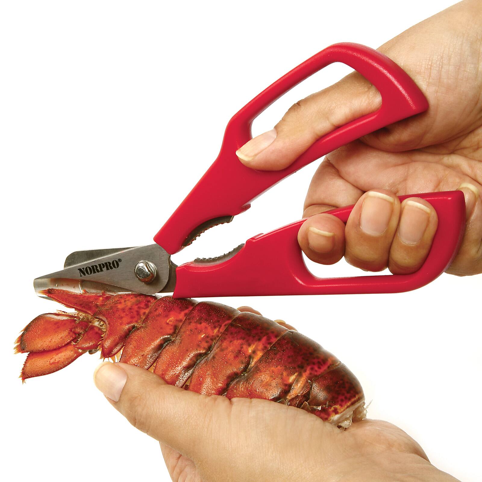 Alt View 7. Norpro - Ultimate Seafood Shears, 7.5-Inch - Red.
